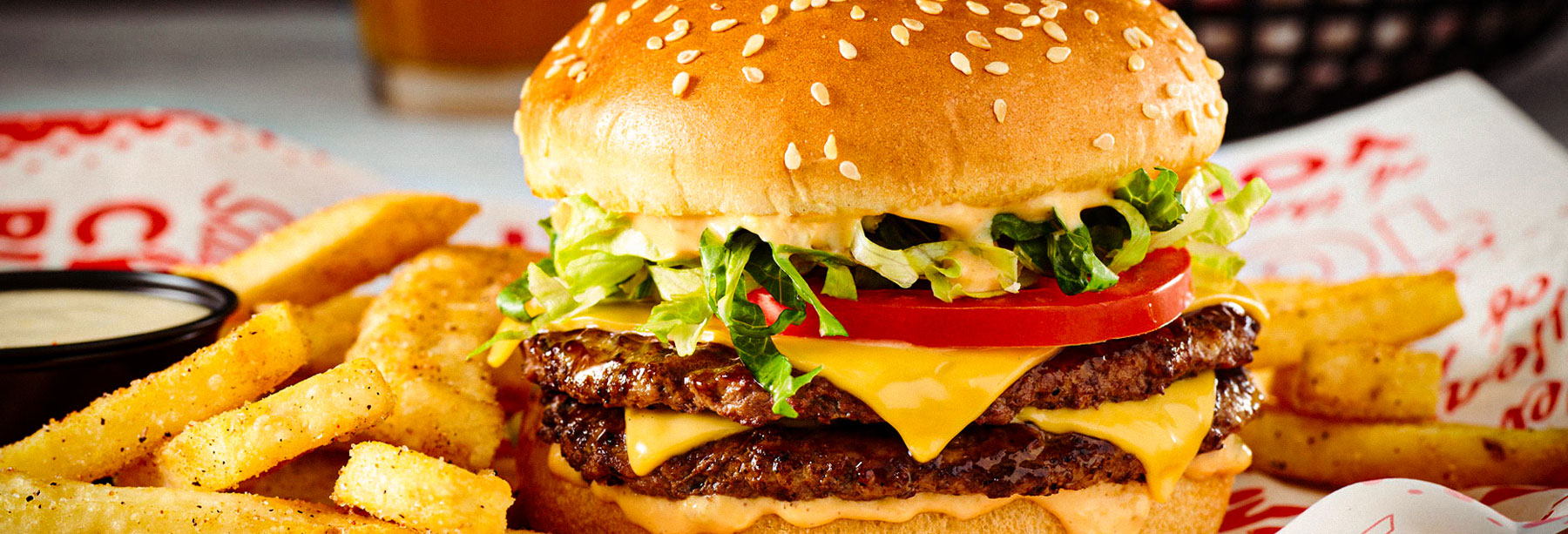 Red's Tavern Double with bottomless fries