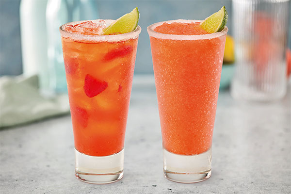 Freckled Strawberry Daiquirita - on the rocks or frozen
