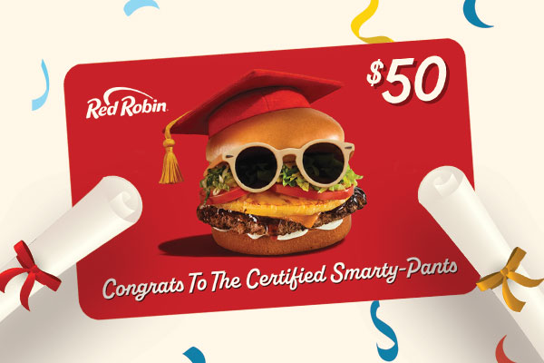 Graduation gift cards from Red Robin